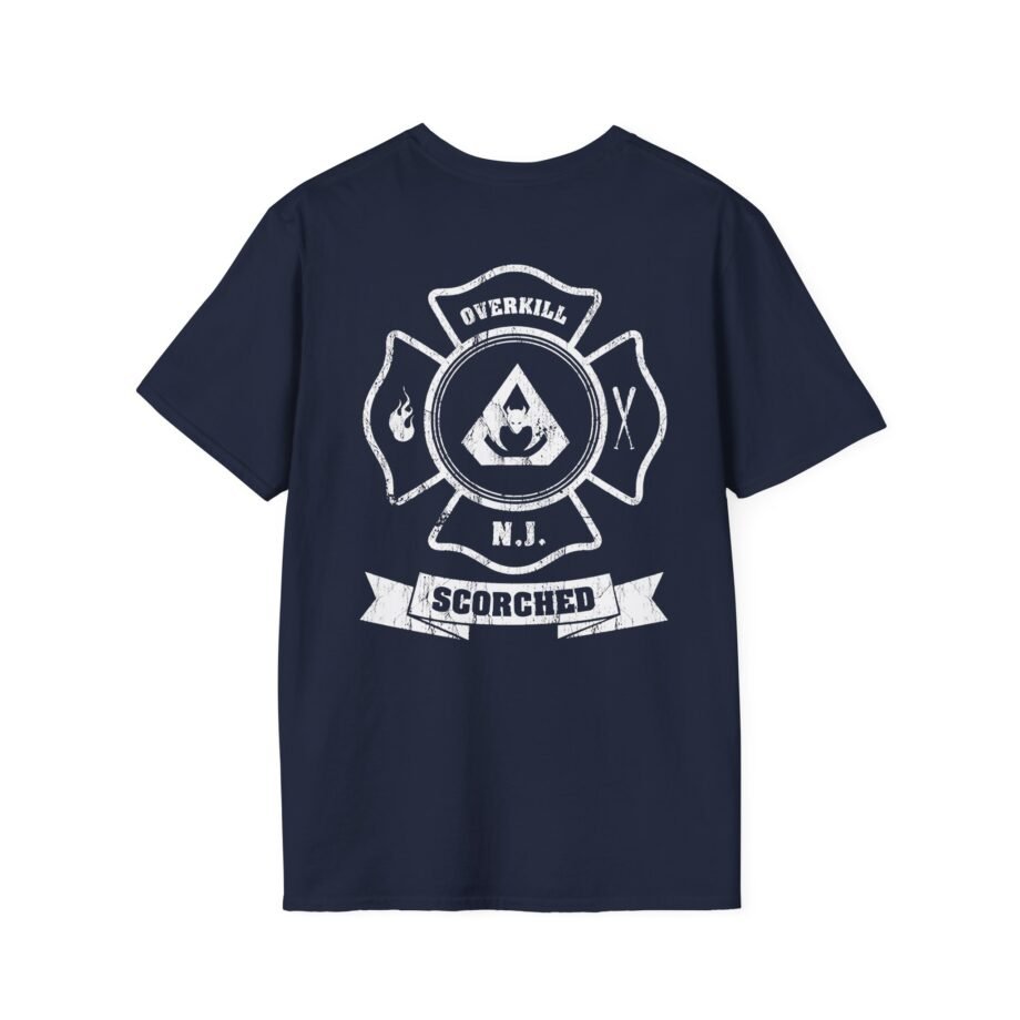 Overkill Scorched Stretched Logo Unisex Softstyle T-Shirt