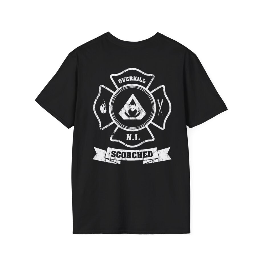 Overkill Scorched Stretched Logo Unisex Softstyle T-Shirt