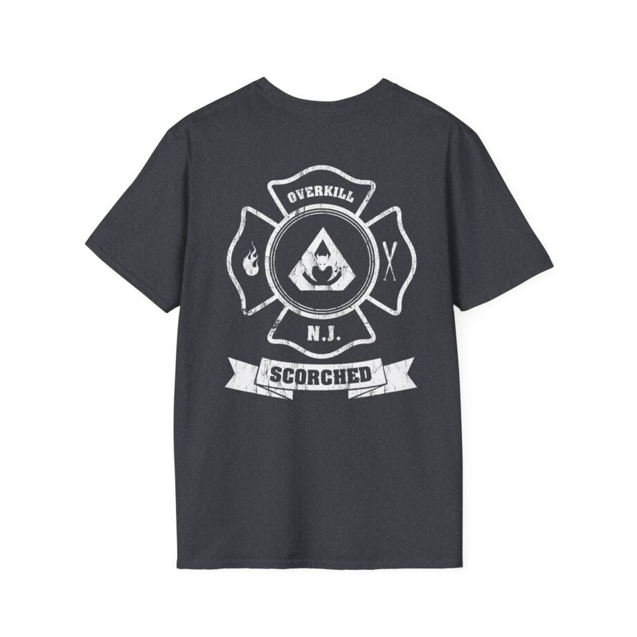 Overkill Scorched Stretched Logo Unisex Softstyle T-Shirt