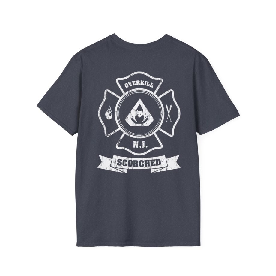 Overkill Scorched Stretched Logo Unisex Softstyle T-Shirt