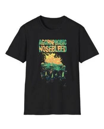 Agoraphobic Nosebleed Burning Coffin Unisex Softstyle T-Shirt