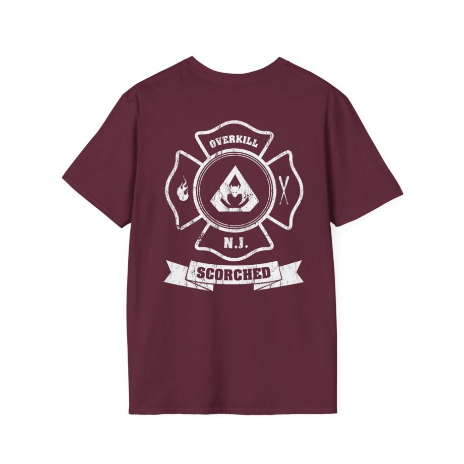 Overkill Scorched Stretched Logo Unisex Softstyle T-Shirt