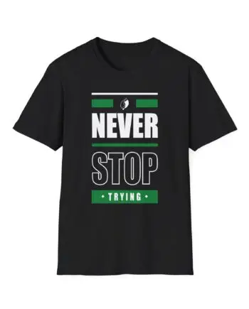 Equilibrium Never Stop Trying Kids Unisex Softstyle T-Shirt