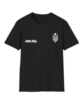 Overkill Logo Badge Skull Work Unisex Softstyle T-Shirt
