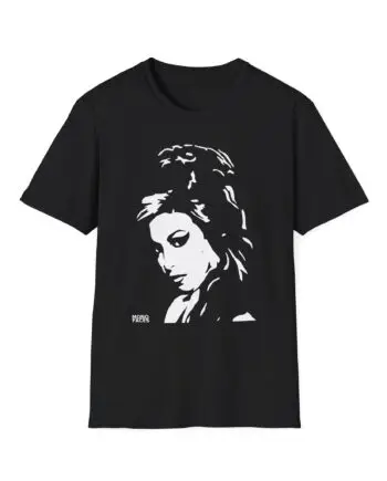 Amy Winehouse Mono Faces Unisex Softstyle T-Shirt