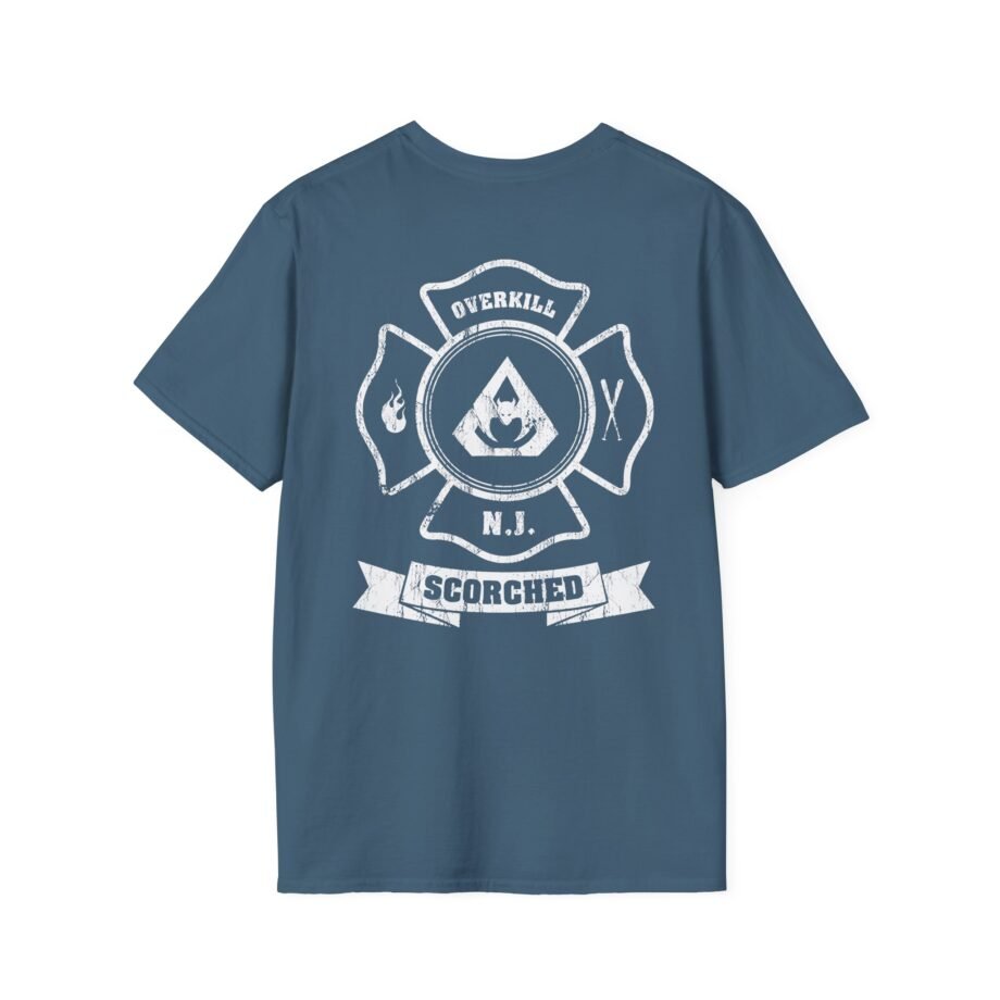 Overkill Scorched Stretched Logo Unisex Softstyle T-Shirt