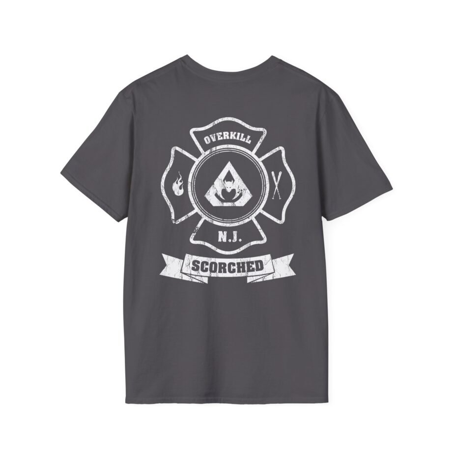 Overkill Scorched Stretched Logo Unisex Softstyle T-Shirt