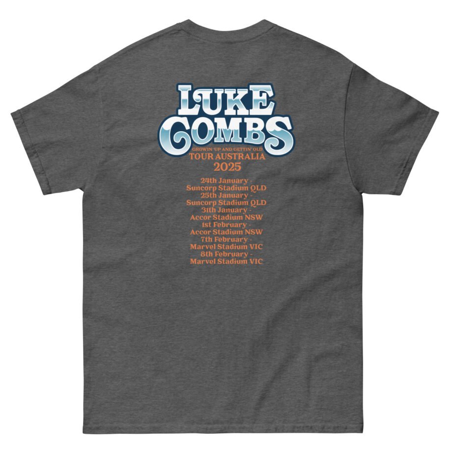 Luke Combs Growin Up and Gettin Old Australia Tour Unisex classic tee