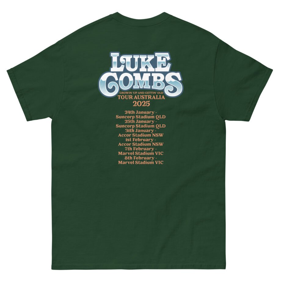 Luke Combs Growin Up and Gettin Old Australia Tour Unisex classic tee