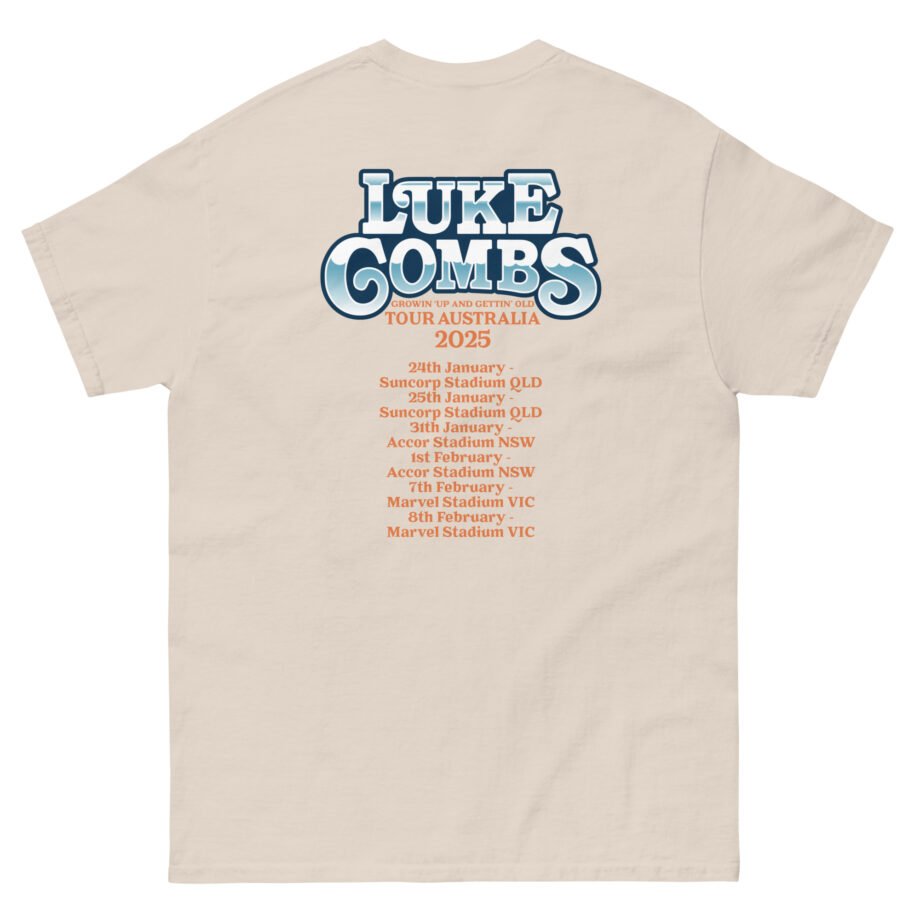Luke Combs Growin Up and Gettin Old Australia Tour Unisex classic tee
