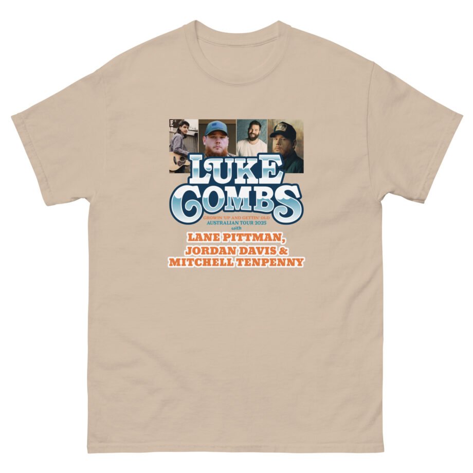 Luke Combs Growin Up and Gettin Old Australia Tour Unisex classic tee