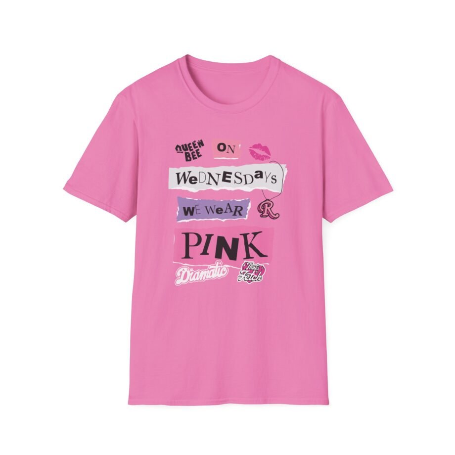 Mean Girls on Wednesdays We Wear Pink Unisex Softstyle T-Shirt