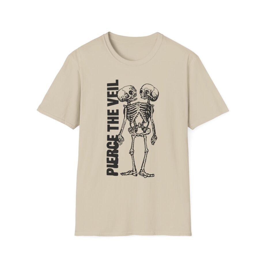 Pierce the Veil Tan Conjoined Skeleton Unisex Softstyle T-Shirt