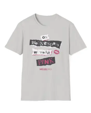 Mean Girls on Wednesdays We Wear Pink Unisex Softstyle T-Shirt