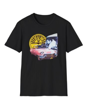 Sun Records Elvis Pink Cadillac Unisex Softstyle T-Shirt