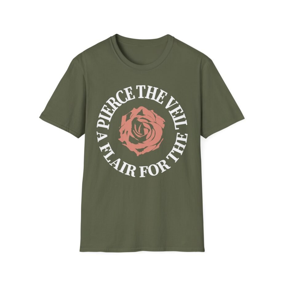 Pierce the Veil a Flair for the Dramatic Rose Unisex Softstyle T-Shirt