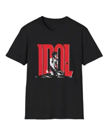 Billy Idol Rebel Yell Kneeling Photo Unisex Softstyle Shirt