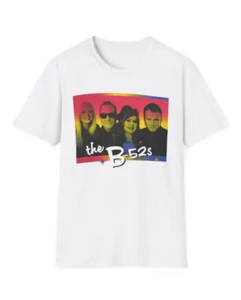 The B 52s Group Photo Love Shack Rainbow  Unisex Softstyle T-Shirt