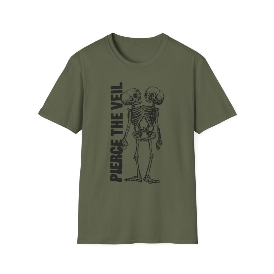 Pierce the Veil Tan Conjoined Skeleton Unisex Softstyle T-Shirt