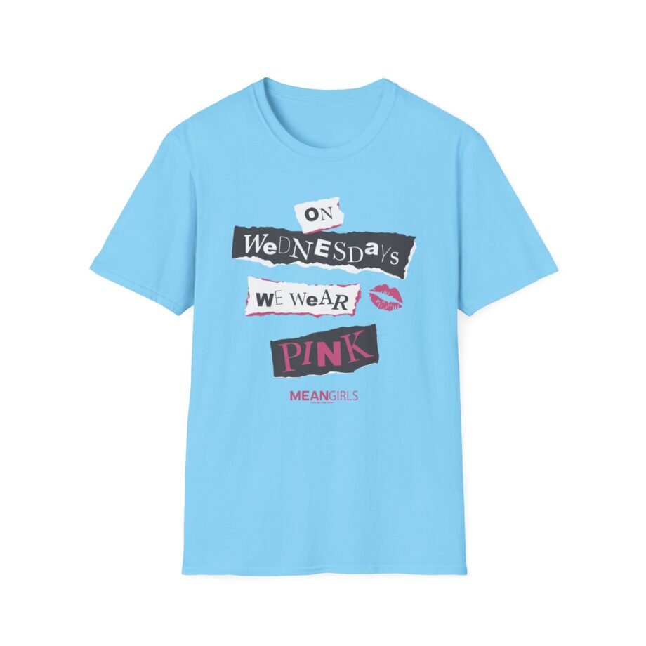 Mean Girls on Wednesdays We Wear Pink Unisex Softstyle T-Shirt