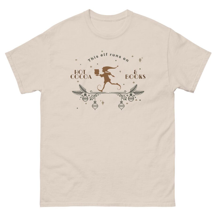 Fourth Wing This Elf Runs on Hot Cocoa and Books Unisex classic tee